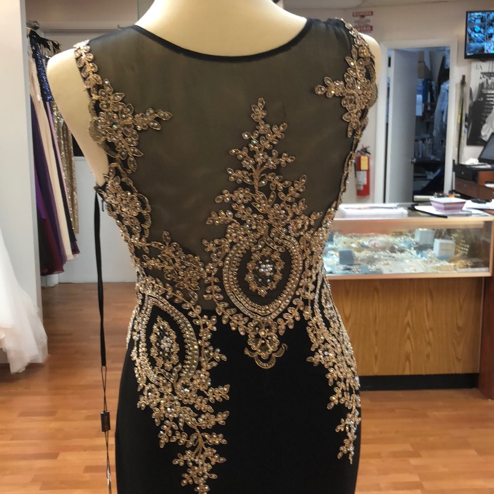 Black prom dress with rhinestones - Picture 5 of 8